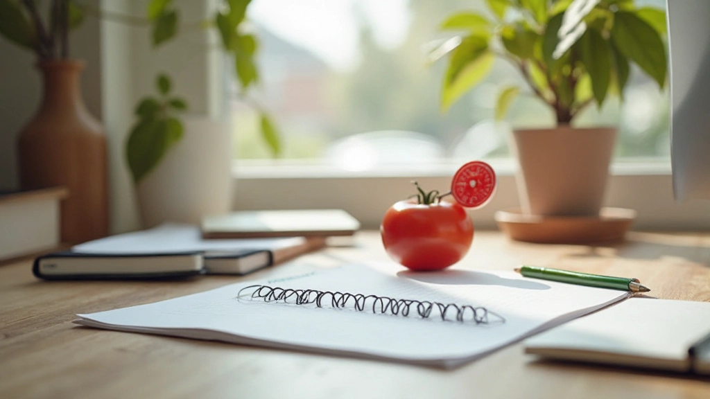 Помидор с часами, символизирующий технику Pomodoro